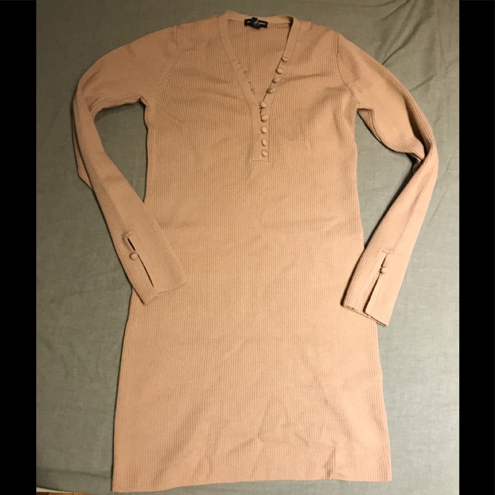 Club Monaco Wool V-Neck Sweater Dress